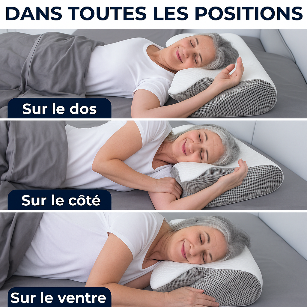 Oreiller orthopédique cervicales